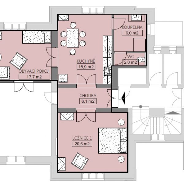 1 Bedroom layout